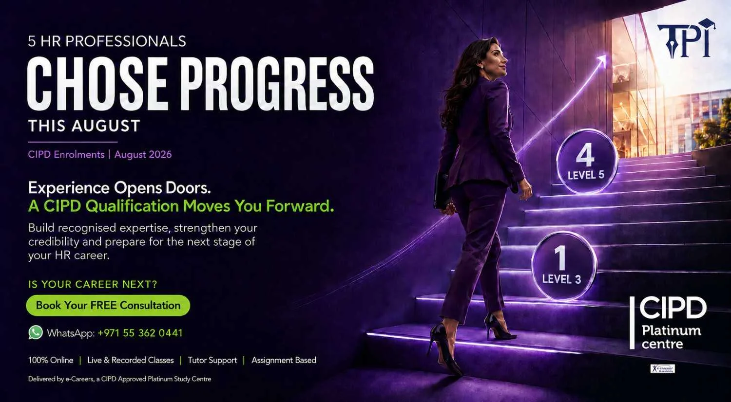 CIPD Level 3 & CIPD Level 5 Enrollment in August from Train Point Institute
