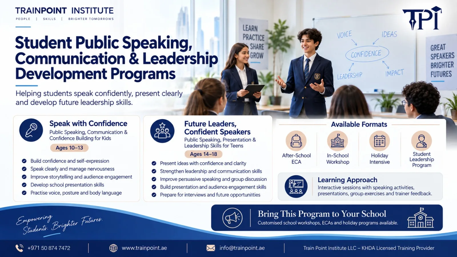 Public Speaking Training for School Students